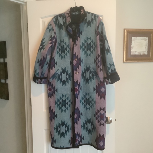 Reversible Wool Southwestern Coat - Picture 2 of 8